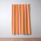 Simple Stripes Pattern - Pink Orange Window Curtain Gallery Image 3