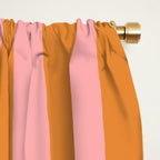 Simple Stripes Pattern - Pink Orange Window Curtain Gallery Image 2