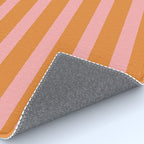 Simple Stripes Pattern - Pink Orange Rug Gallery Image 4