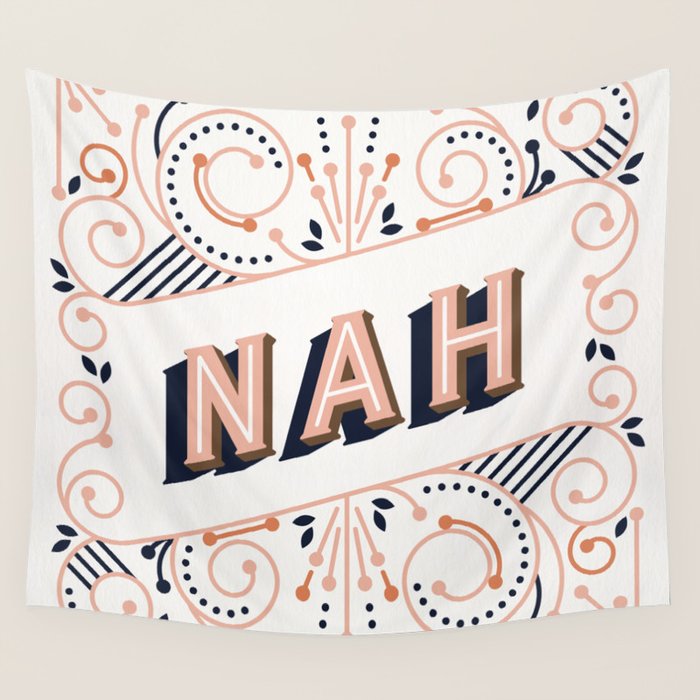 Nah - Peach Palette Wall Tapestry Gallery Image 1
