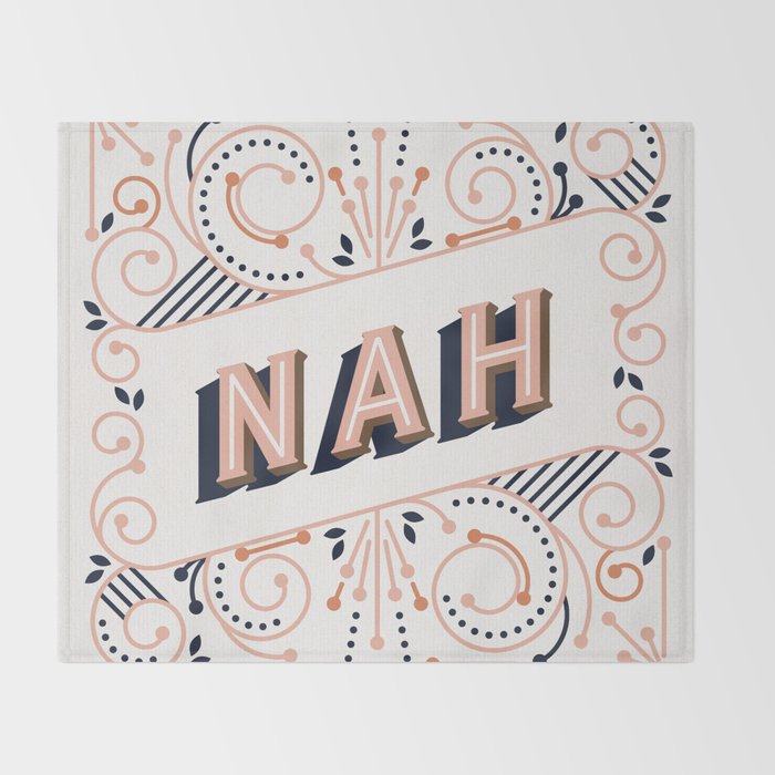 Nah - Peach Palette Throw Blanket Gallery Image 2