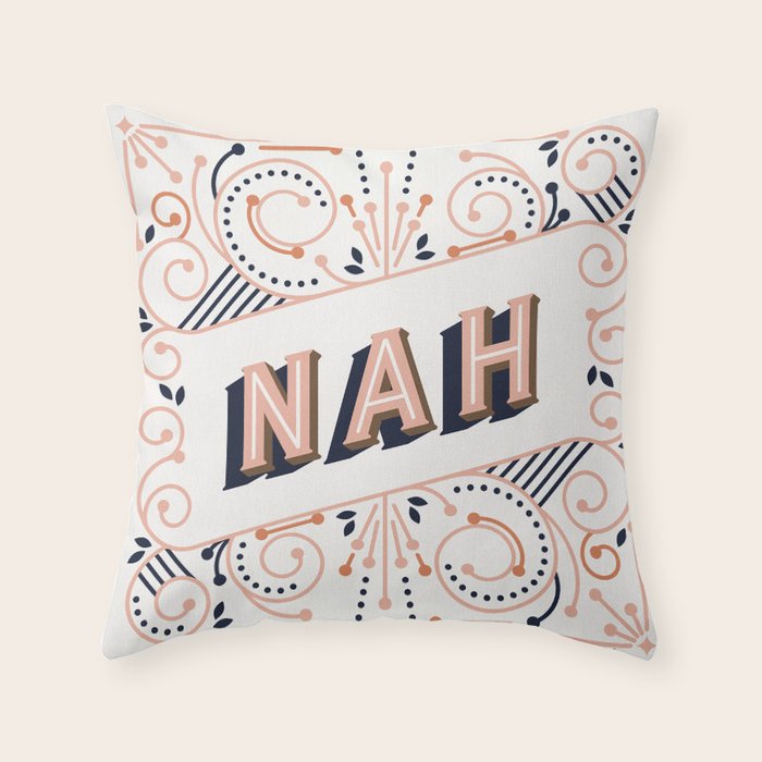 Nah - Peach Palette Throw Pillow Gallery Image 6