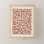 Geometric Abstract Terracotta Modern Original Artwork Mini Art Print Gallery Image 1