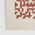 Geometric Abstract Terracotta Modern Original Artwork Poster Gallery Image 3