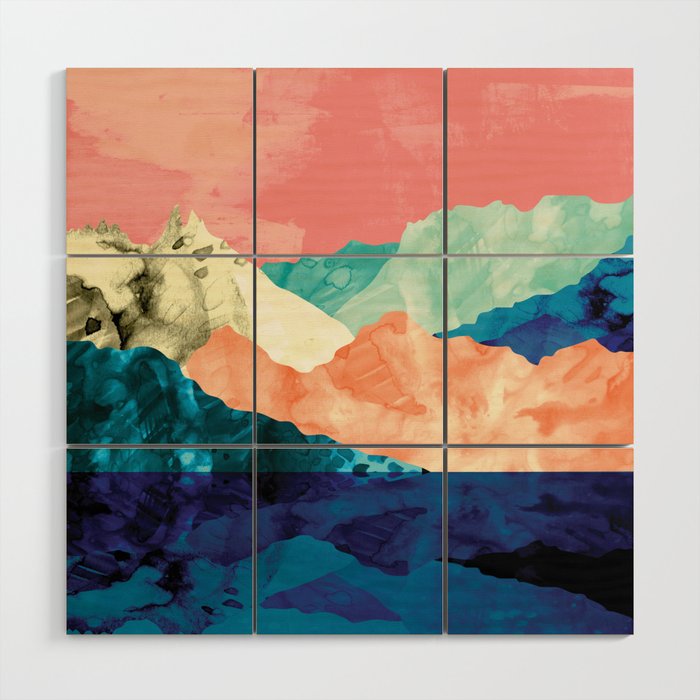 Blue waters Wood Wall Art Gallery Image 1