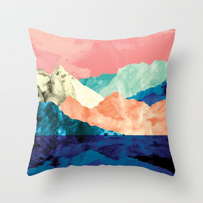 Blue waters Throw Pillow Gallery Image 1