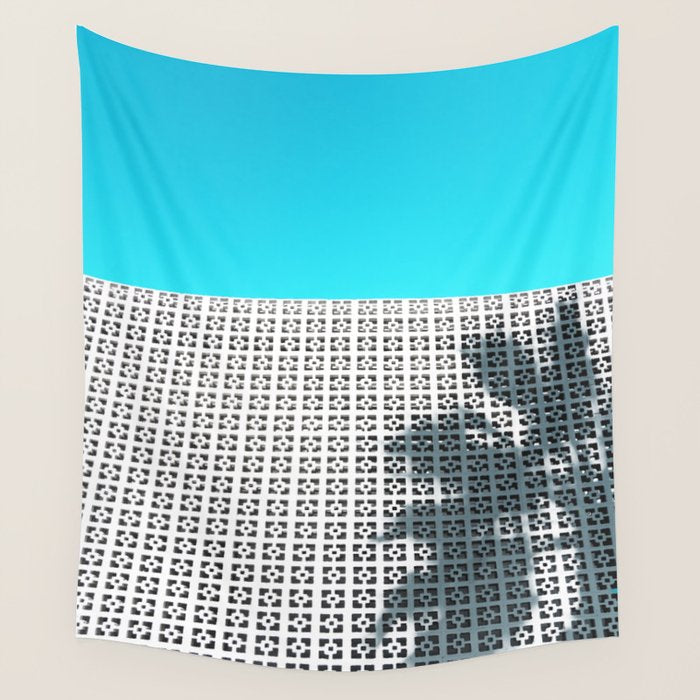 Parker Palm Springs with Palm Tree Shadow Wall Tapestry Gallery Image 1
