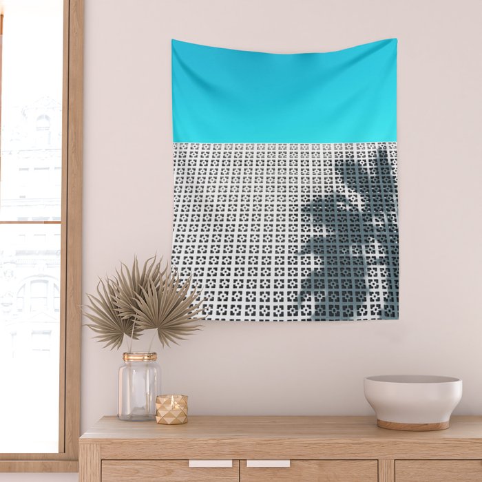 Parker Palm Springs with Palm Tree Shadow Wall Tapestry Gallery Image 2