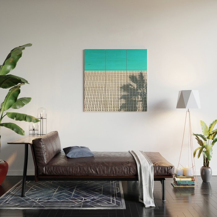 Parker Palm Springs with Palm Tree Shadow Wood Wall Art Gallery Image 2