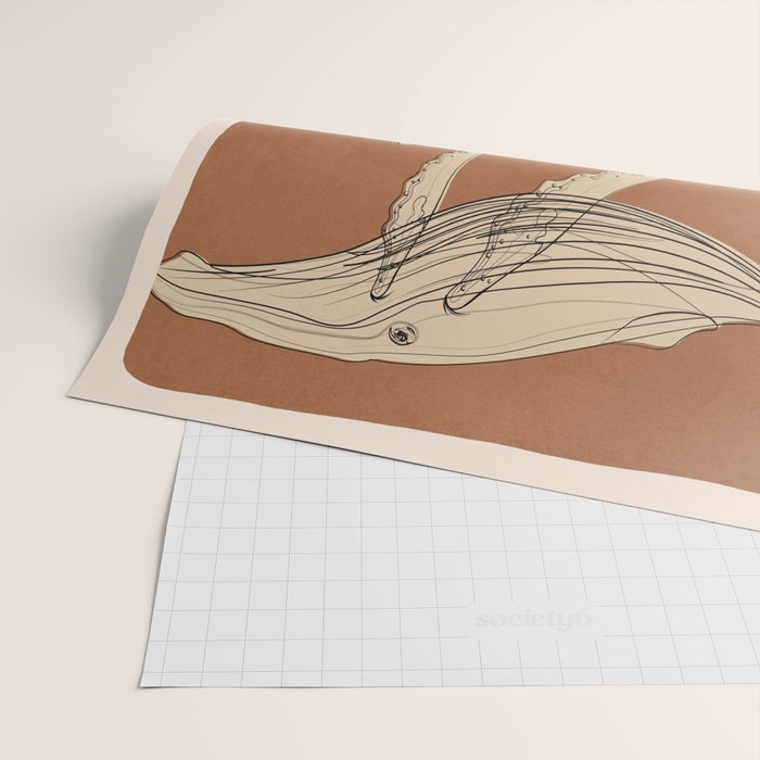 Modern Minimalist Abstract Whales 2 Wrapping Paper Gallery Image 2