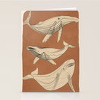 Modern Minimalist Abstract Whales 2 Stationery Card Gallery Image 2