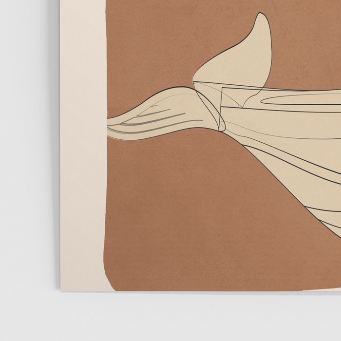 Modern Minimalist Abstract Whales 2 Poster Gallery Image 3