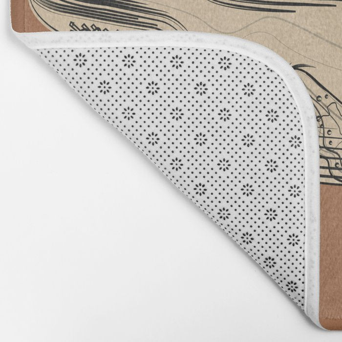 Modern Minimalist Abstract Whales 2 Bath Mat Gallery Image 2