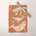 Modern Minimalist Abstract Whales 2 Wrapping Paper Gallery Image 1