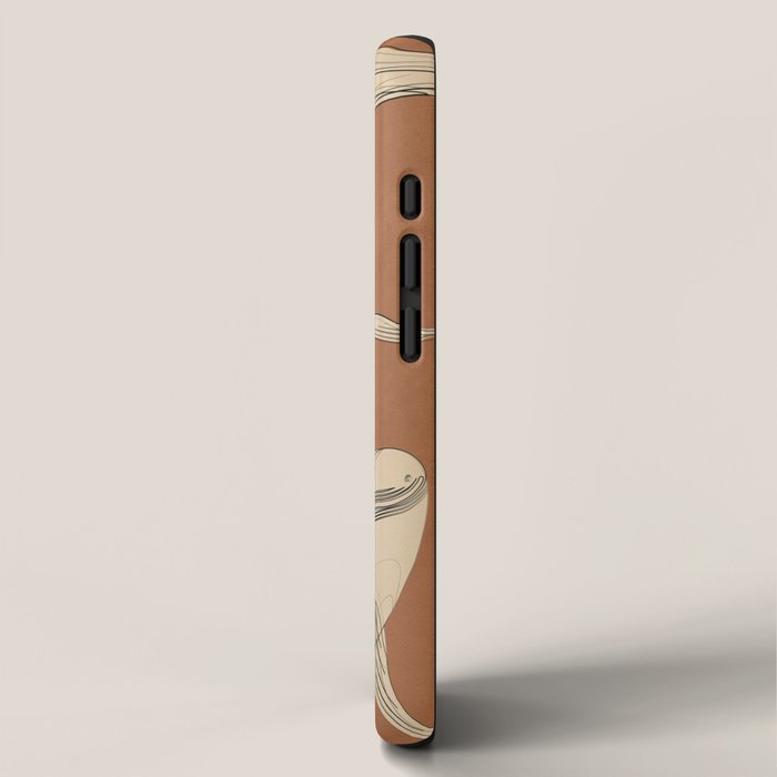 Modern Minimalist Abstract Whales 2 iPhone Case Gallery Image 2