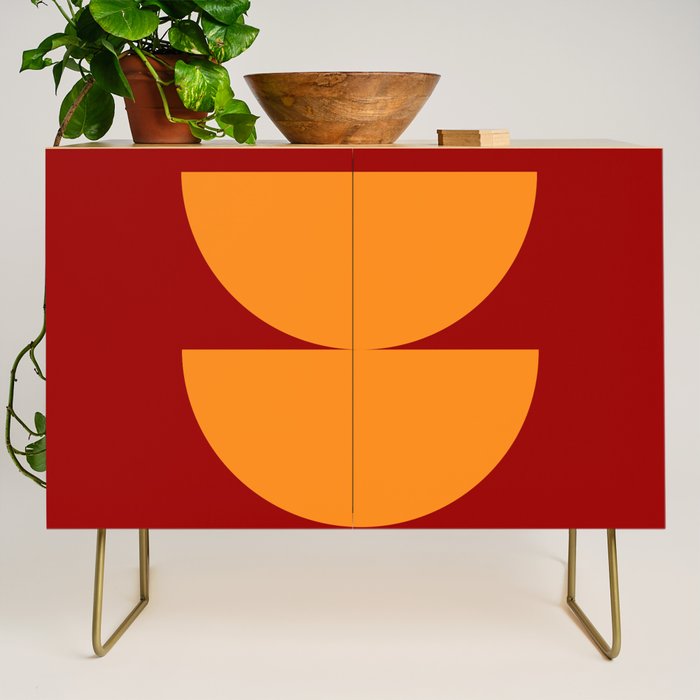 Burnt Umber - Abstract Autumn Sunset Credenza Gallery Image 1
