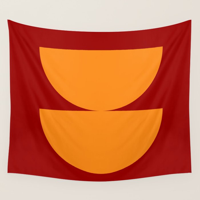 Burnt Umber - Abstract Autumn Sunset Wall Tapestry Gallery Image 4