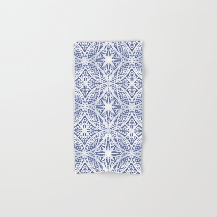 Leaves indigo fantasy tiled 4 Bath Towel Gallery Image 1