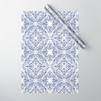 Leaves indigo fantasy tiled 4 Wrapping Paper Gallery Image 1