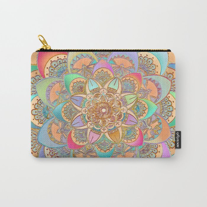 Bohemian Festival Lotus Mandala Carry All Pouch Gallery Image 1