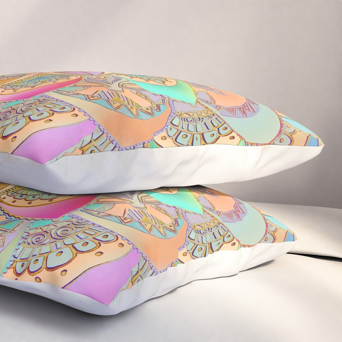 Bohemian Festival Lotus Mandala Pillow Sham Gallery Image 3