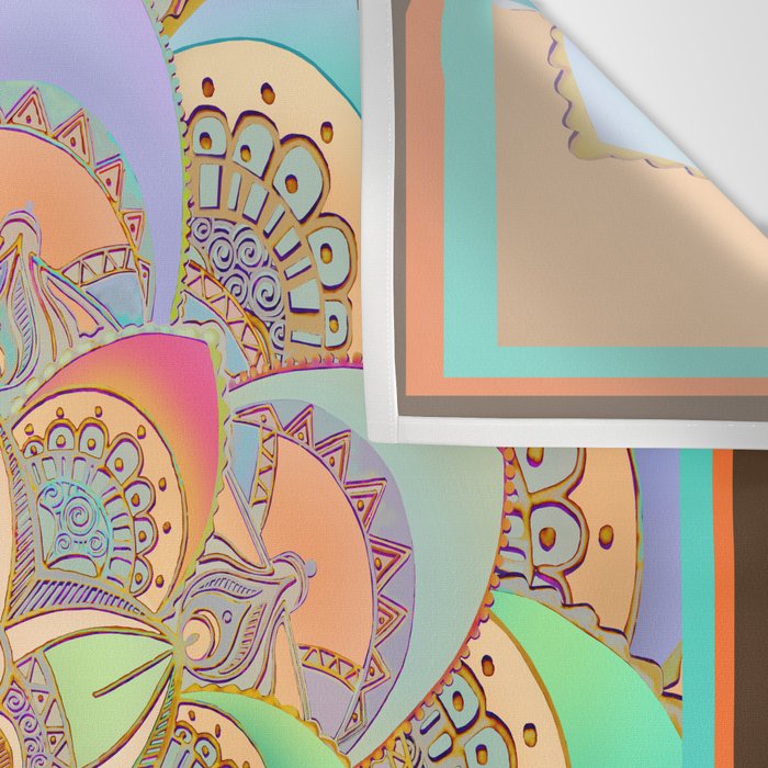 Bohemian Festival Lotus Mandala Wall Tapestry Gallery Image 3