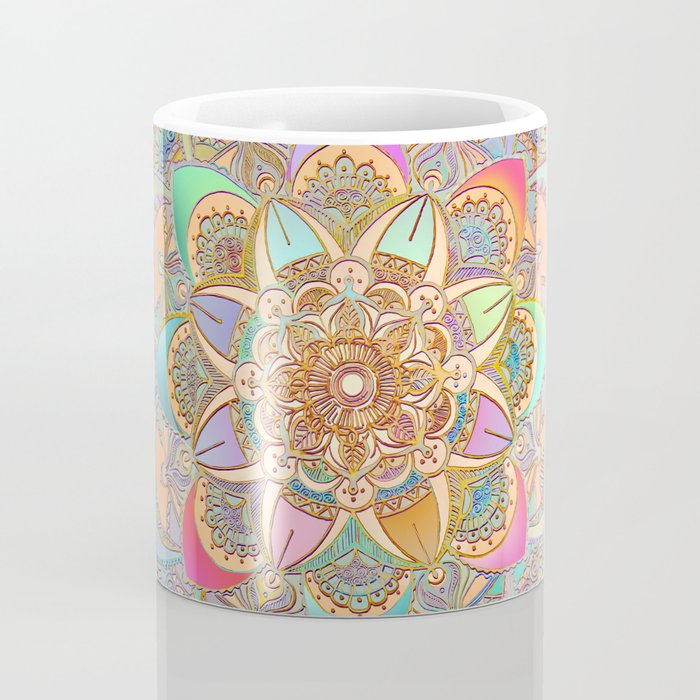 Bohemian Festival Lotus Mandala Coffee Mug Gallery Image 4