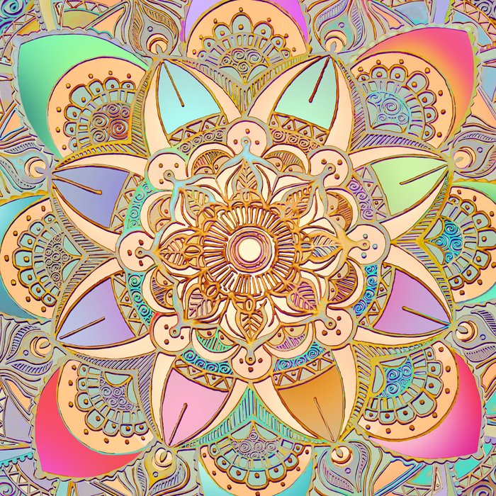 Bohemian Festival Lotus Mandala Coffee Mug Gallery Image 2