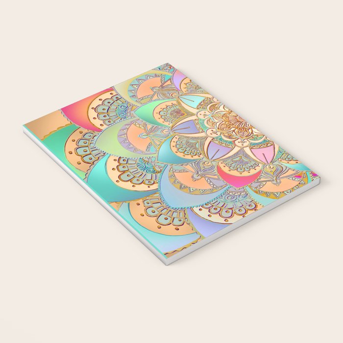Bohemian Festival Lotus Mandala Notebook Gallery Image 3