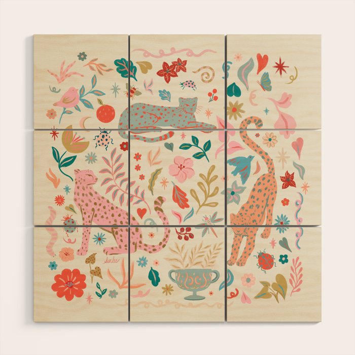 Boho Jungle Wood Wall Art Gallery Image 1