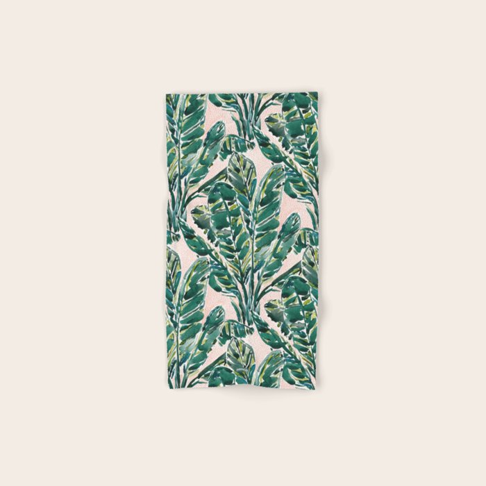 BIG FEELINGS Banana Leaf Tropical Bath Towel Gallery Image 1