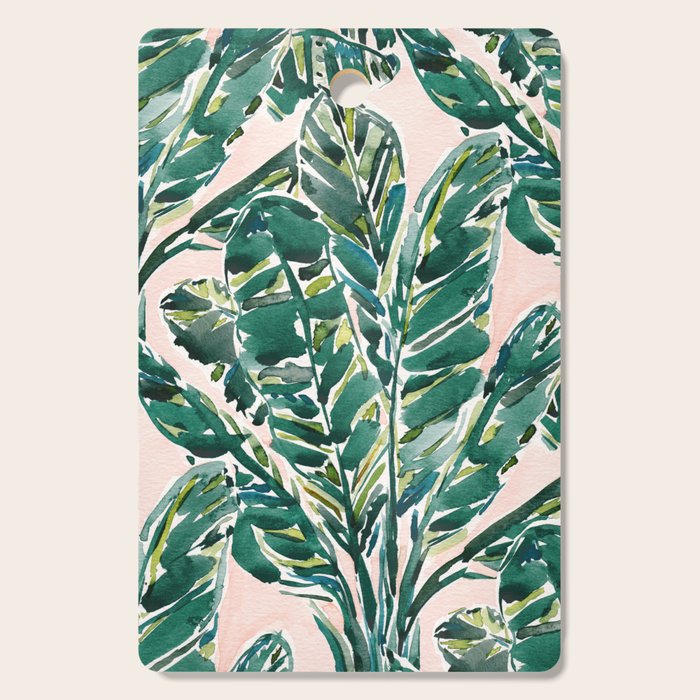 BIG FEELINGS Banana Leaf Tropical Cutting Board Gallery Image 1