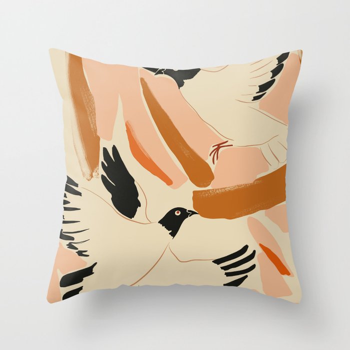 Flying Birds Throw Pillow Gallery Image 6