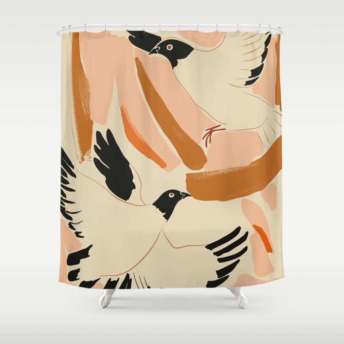 Flying Birds Shower Curtain Gallery Image 1