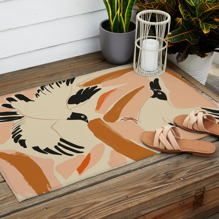 Flying Birds Outdoor Rug Gallery Image 2