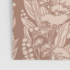 MOCHA FLORAL STRIPE  Inspired by PANTONE 17 1230 Mocha Mousse Poster Gallery Image 3