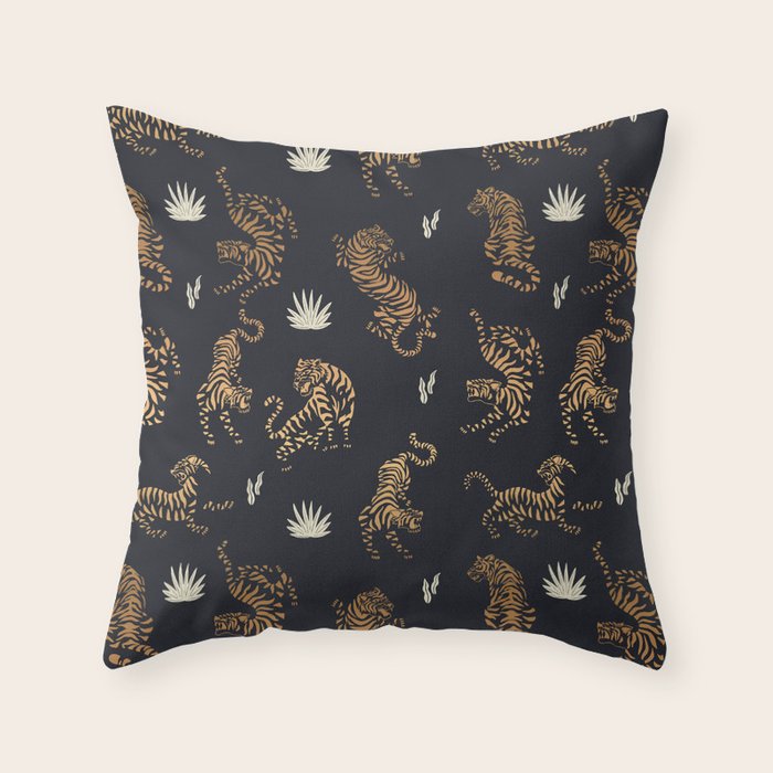 Golden Tigers Throw Pillow Gallery Image 6