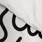 Fun black line doodle art pattern Comforter Gallery Image 4
