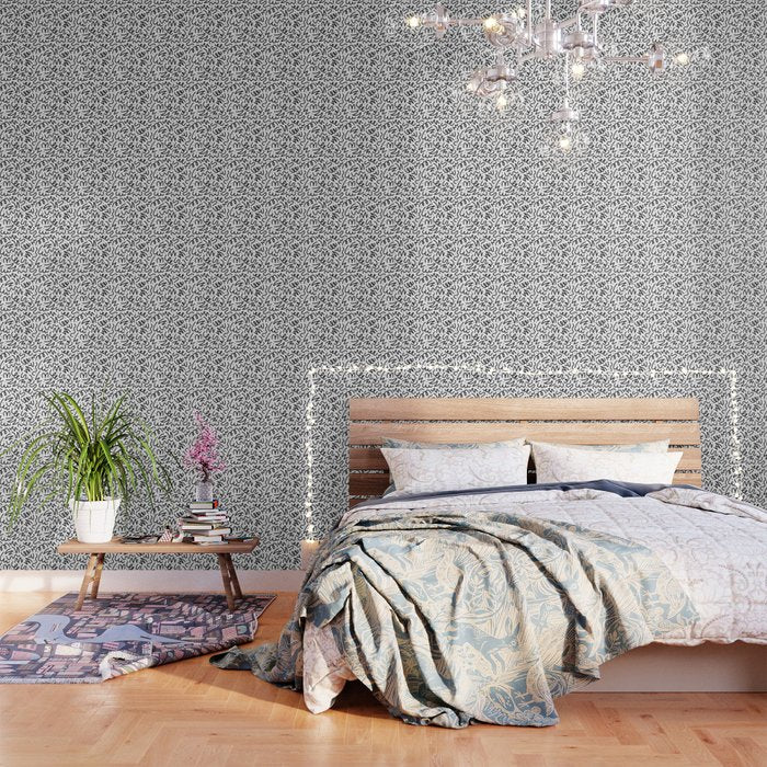 Fun black line doodle art pattern Wallpaper Gallery Image 1