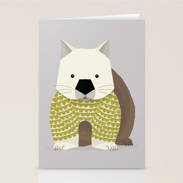Whimsical Wombat Stationery Card Gallery Image 2