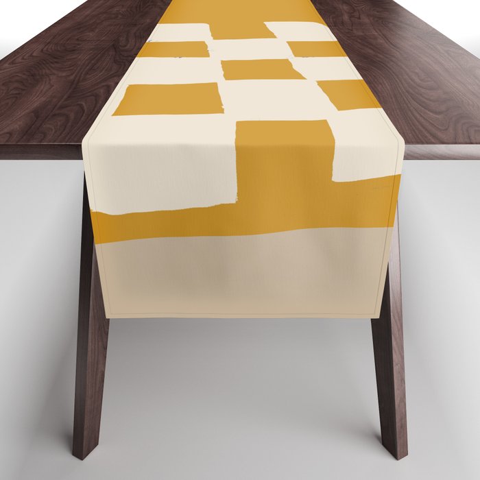 Mustard Shapes Table Runner Gallery Image 1