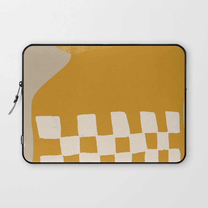 Mustard Shapes Laptop Sleeve Gallery Image 1