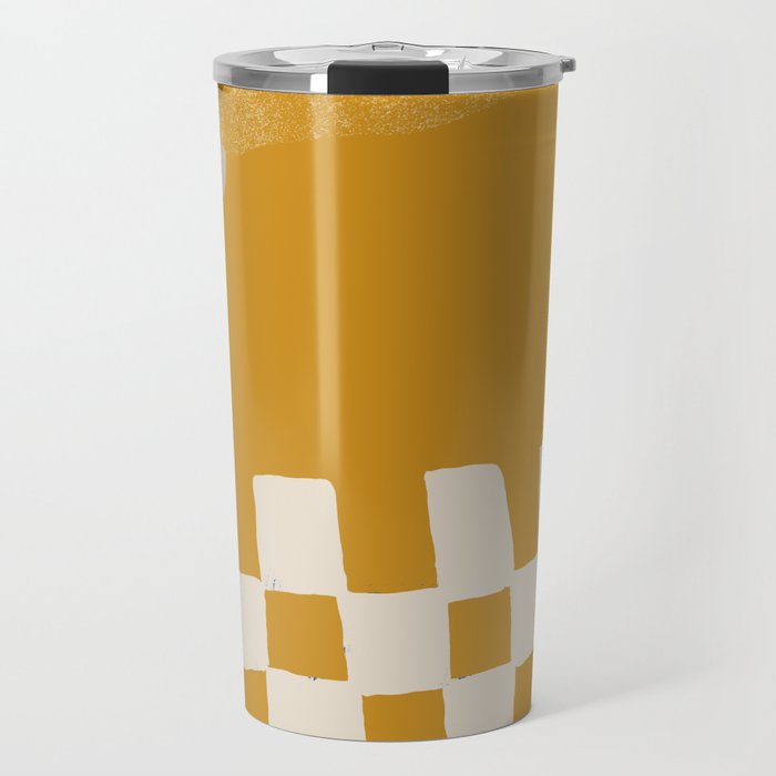 Mustard Shapes Travel Mug Gallery Image 1