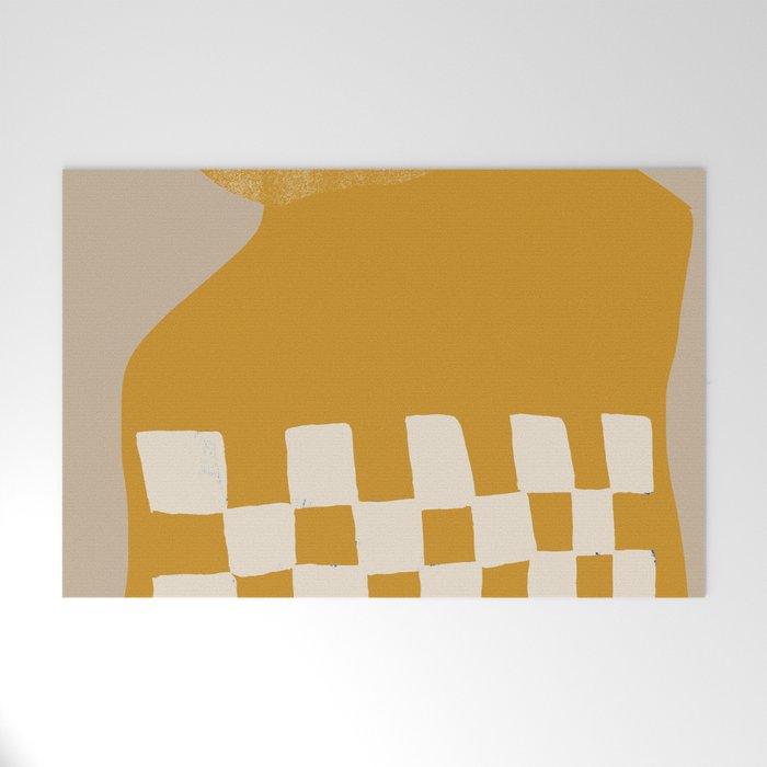 Mustard Shapes Welcome Mat Gallery Image 1