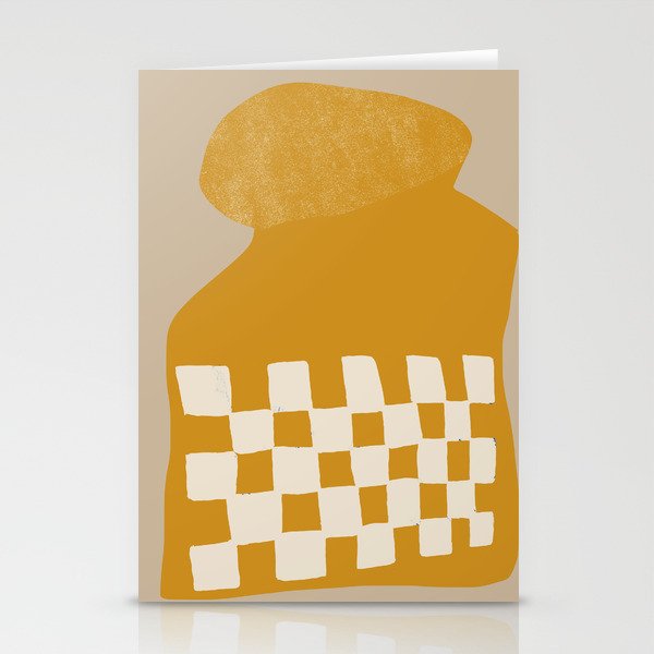 Mustard Shapes Stationery Card Gallery Image 1