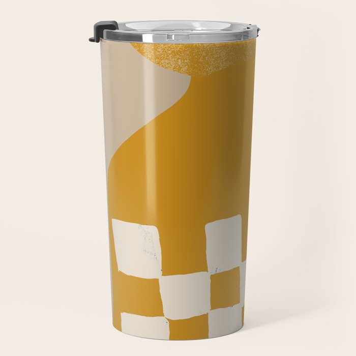 Mustard Shapes Travel Mug Gallery Image 3