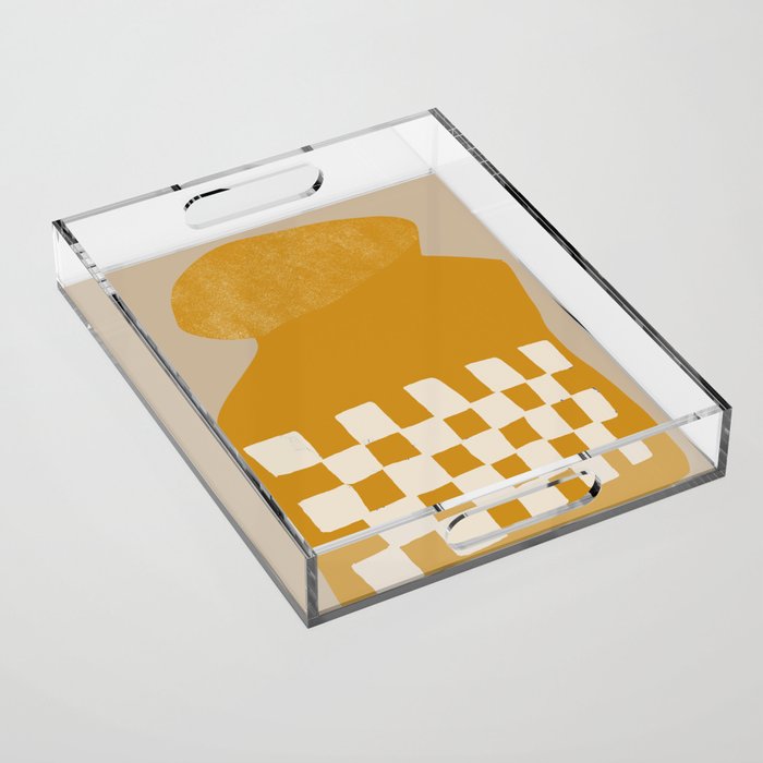 Mustard Shapes Acrylic Tray Gallery Image 1