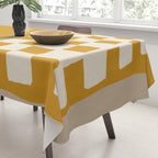 Mustard Shapes Tablecloth Gallery Image 3