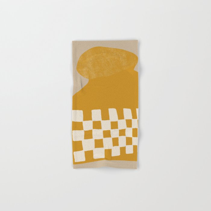Mustard Shapes Bath Towel Gallery Image 1