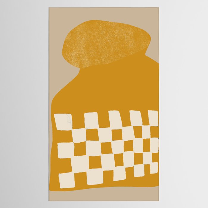 Mustard Shapes Tablecloth Gallery Image 2